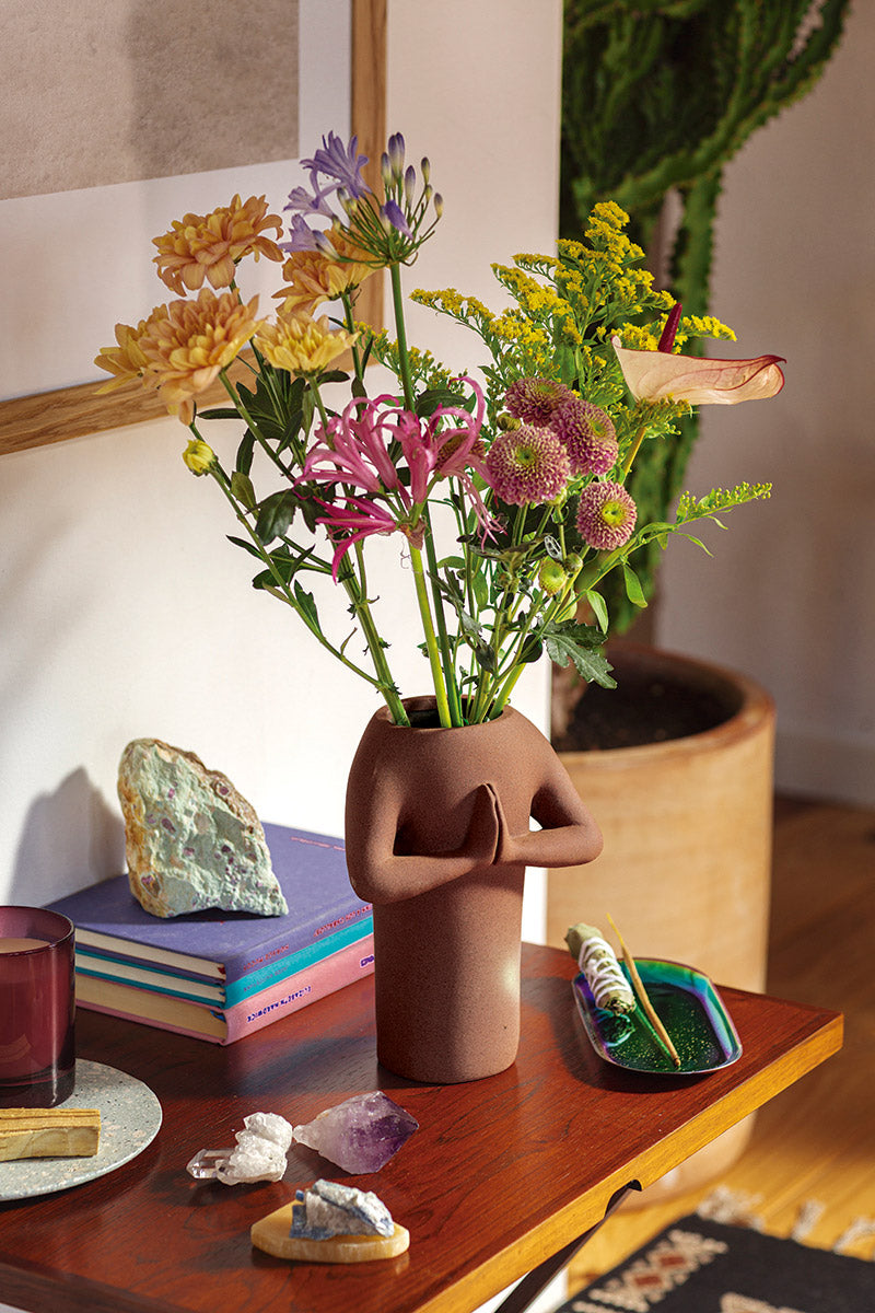 Namaste vase - brun